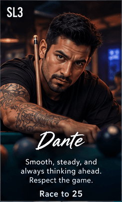 Dante APA-style 9-Ball Ghost opponent