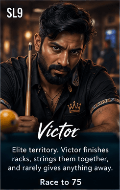 Victor APA-style 9-Ball Ghost opponent